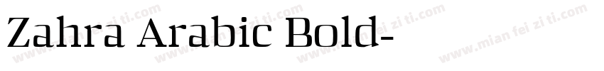 Zahra Arabic Bold字体转换
